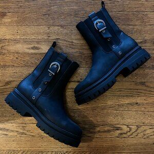 Rocket Dog Charcoal Moto Boots